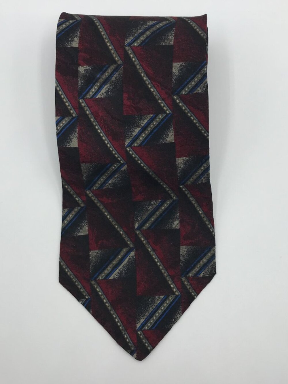 J. Ferrar Men's Red 100% Italian Silk 4" X 57" Tie Made In U.S.A.